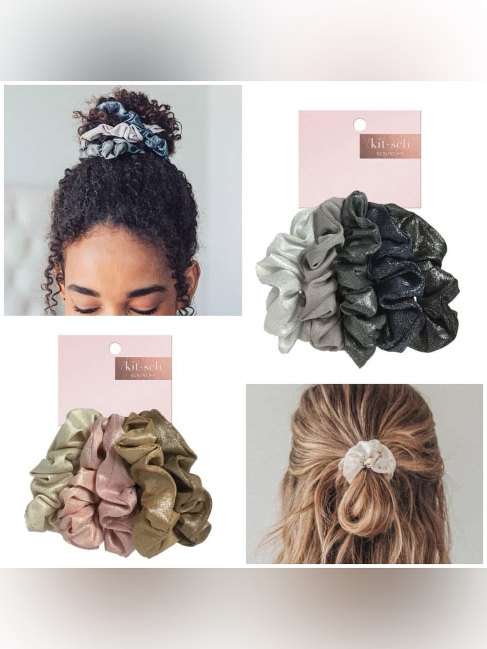 Bundle of Kit•sch Hair Scrunchies, NWT